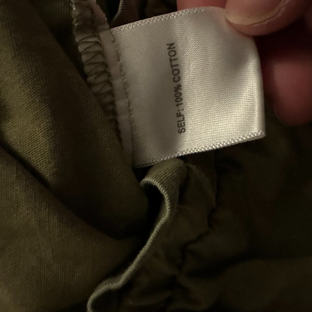 NWOT Jane + Delancey Sage Green Linen Elastic Waist Shorts Sz S - Picture 3 of 4